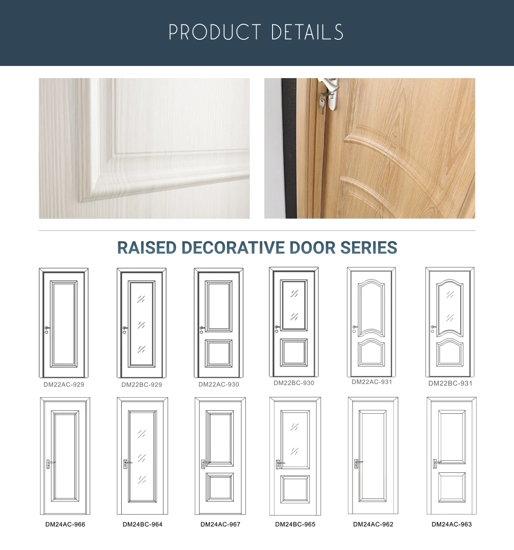 Warerproof MDF Interior Wooden Door