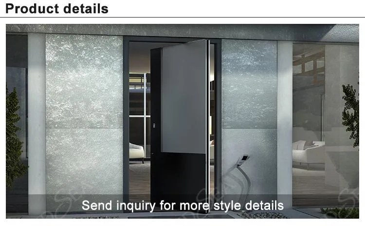 Exterior Villa Security Modern Design Entrance Interior Grey Stainless Steel Entry Front Doors for Houses Modern