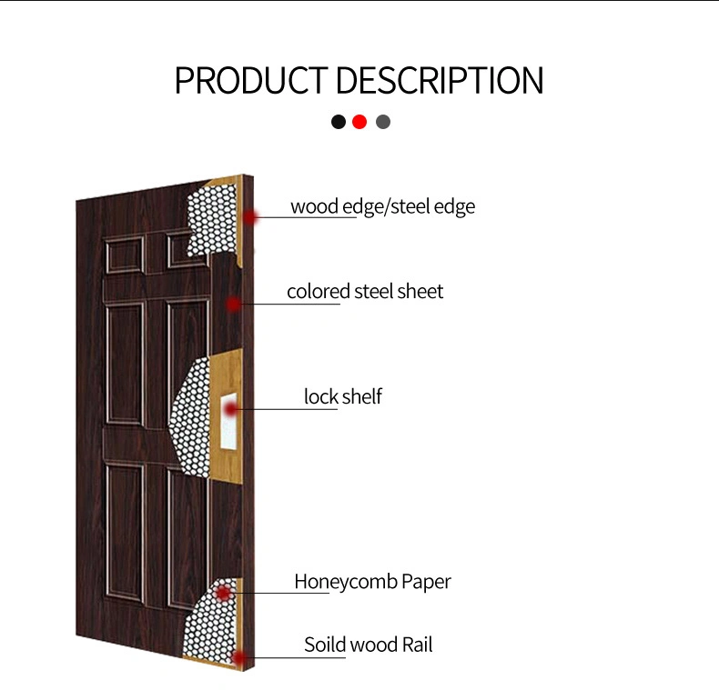 Factory Price Modern Luxury House Exterior Timber Stainless Steel Cast Aluminium Turkish Security Front Main Entrance Door