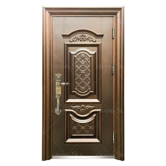 Porte en acier de sécurité de résidence en métal d'entrée principale de maison de sécurité avant extérieure d'entrée de villa de luxe